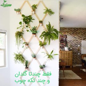 استفاده از گیاهان روی دیوار 